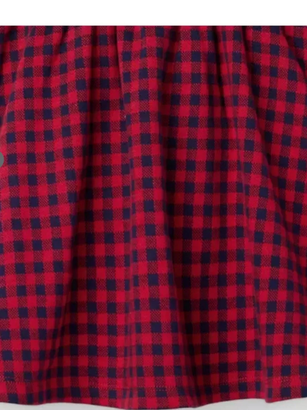 Janie and Jack Plush Holiday Gingham Jacquard Dress 3T X-Mas Toddler Girl Bow